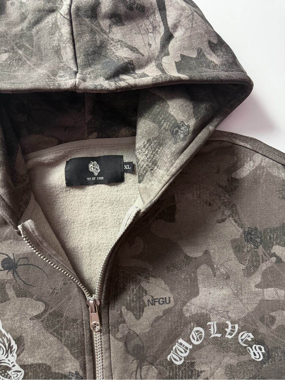 Darc Sport Wolf Chopper Double Zip Hoodie, Size XL - Picture 6 of 6
